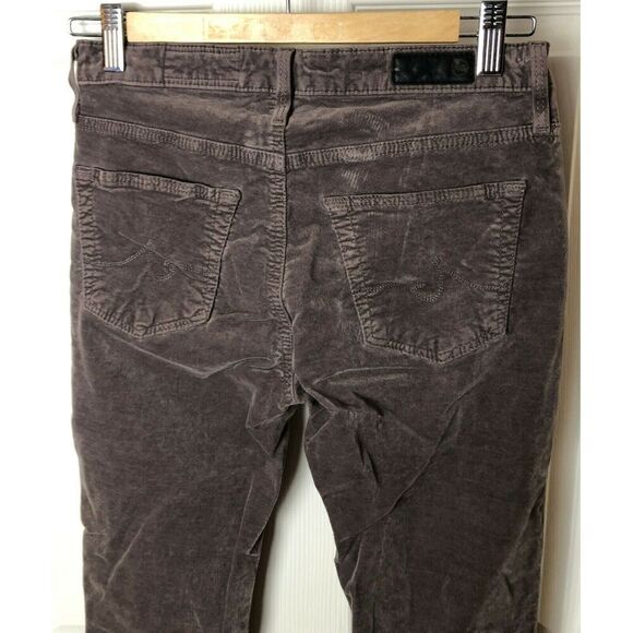 AG The Stevie Ankle Slim Ankle Taupe Velvet Pants Women's Size 26R - Picture 8 of 11